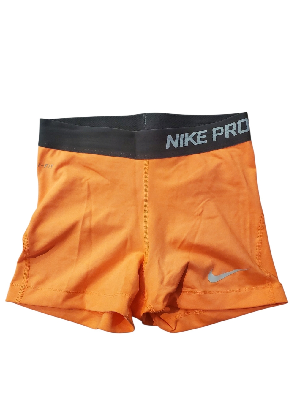 NEVER WORN | Nike Orange Compression Training Shorts with Black Waistband